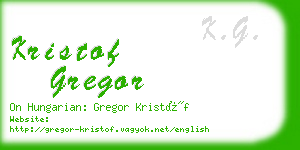 kristof gregor business card